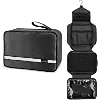 Neceser de Viaje- Neceser Maquillaje Grande para Hombre y Mujer- Carttiya Bolsa de Aseo Impermeable para Colgar- Negro